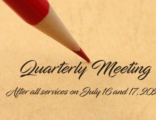St. John’s Quarterly Meeting – July 16 & 17, 2022